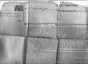 Letter of appointment as an overseer