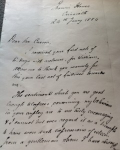 Letter to Randal Casson from David Lloyd George, 24 January 1884