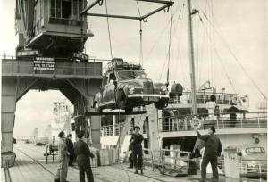The Jowett Javelin in transit between Germany and Britain about 1953