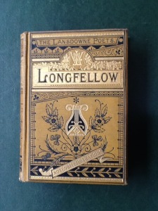 A copy of an 1880 edition of Longfellow's poems belonging to William Capel Slaughter